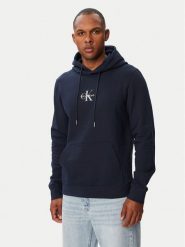Calvin Klein Jeans Bluza LV04RG279G Granatowy Regular Fit. Niebieskie bluzy Calvin Klein Jeans, l, bez wzorów, z bawełny, bez kaptura. Za 409.99 zł.