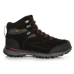 Buty trekkingowe męskie Regatta Samaris Suede wodoodporne. Czarne trekkingi Regatta, bez wzorów, bez zapięcia. W wyprzedaży za 291.00 zł.