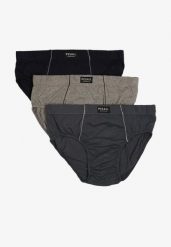 Wielokolorowe 3-Pack Majtki Bawełniane Slipy Derisya. Slipki Born2be, l, bez wzorów, z bawełny. W wyprzedaży za 29.74 zł.