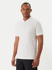KARL LAGERFELD Polo 745008 562203 Biały Regular Fit. Białe koszulki polo KARL LAGERFELD, m, bez wzorów, z bawełny, bez kołnierzyka, bez ramiączek. Za 669.99 zł.