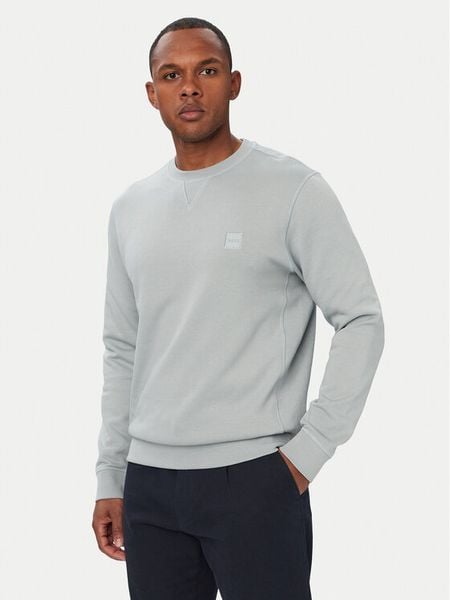 BOSS Bluza Westart 50509323 Szary jasny Regular Fit. Szare bluzy Boss, l, bez wzorów, z bawełny, bez kaptura. Za 549.99 zł.