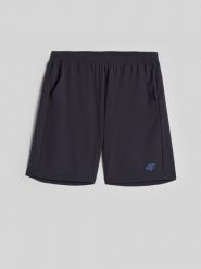 4F Spodenki treningowe szybkoschnące męskie - granatowe M. Niebieskie krótkie spodenki sportowe 4F, l, bez wzorów. Za 99.99 zł.