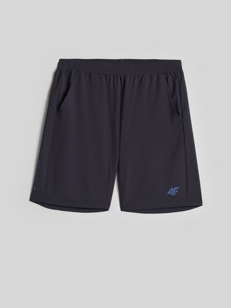 4F Spodenki treningowe szybkoschnące męskie - granatowe M. Niebieskie krótkie spodenki sportowe 4F, l, bez wzorów. Za 99.99 zł.
