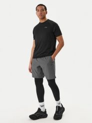 Reebok Legginsy RK25601CCM Czarny Slim Fit. Czarne legginsy długie sportowe Reebok, m, bez wzorów, z syntetyku, na fitness i siłownię. Za 89.99 zł.