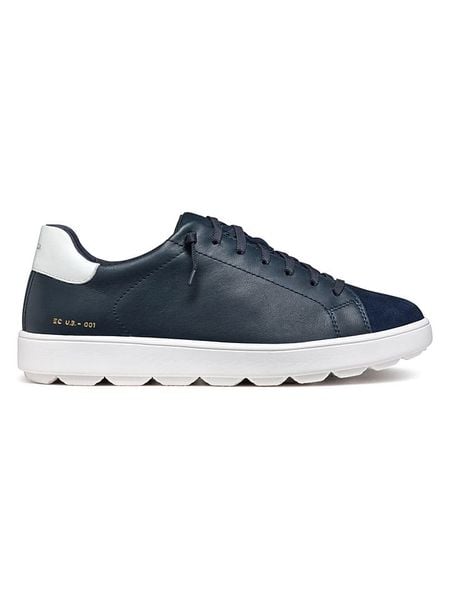 Geox Skórzane sneakersy "Spherica Ecub" w kolorze granatowym rozmiar: 44. Niebieskie buty sportowe casual Geox, bez wzorów, bez zapięcia. Za 236.05 zł.