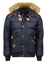 Geographical Norway Kurtka zimowa "Belphegore" w kolorze granatowym rozmiar: 3XL. Niebieskie kurtki Geographical Norway, na zimę, xl, bez wzorów, ze skóry, bez kaptura. Za 311.85 zł.