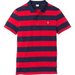 Shirt polo z małym haftem bonprix ciemnoniebiesko-czerwony w paski. Koszulki polo bonprix. Za 37.99 zł.