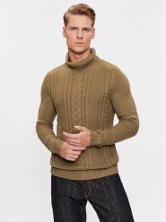 Jack&Jones Golf 12236315 Brązowy Regular Fit. Brązowe golfy Jack&Jones, m, bez wzorów, z syntetyku, bez kołnierzyka, bez ramiączek. Za 209.99 zł.