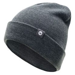Czapka męska Hi-Tec Mabo - szara. Szare czapki zimowe Hi-tec, z aplikacjami, z materiału. W wyprzedaży za 34.99 zł.