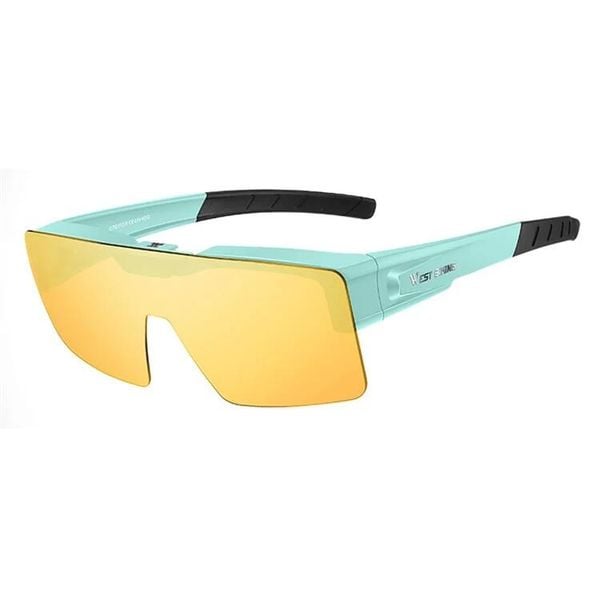 Sportowe okulary przeciwsłoneczne z polaryzacją i wiatroszczelną konstrukcją. Zielone okulary przeciwsłoneczne WEST BIKING. Za 115.60 zł.