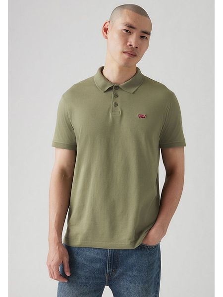 Levi's Koszulka polo w kolorze oliwkowym rozmiar: L. Zielone koszulki polo Levi's®, l, bez wzorów, z bawełny, bez kołnierzyka, bez ramiączek. Za 105.14 zł.