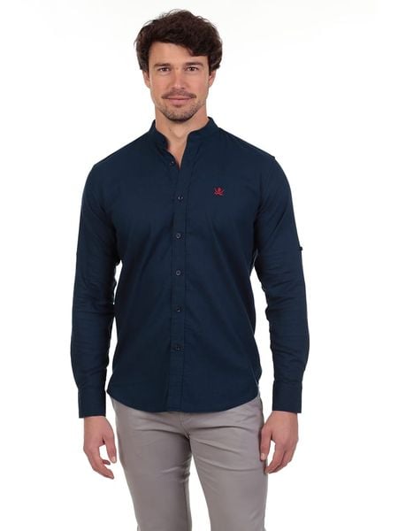 The Time of Bocha Koszula - Regular fit - w kolorze granatowym rozmiar: XL. Niebieskie koszule The Time of Bocha, xl, bez wzorów, bez kołnierzyka, bez ramiączek. Za 190.18 zł.