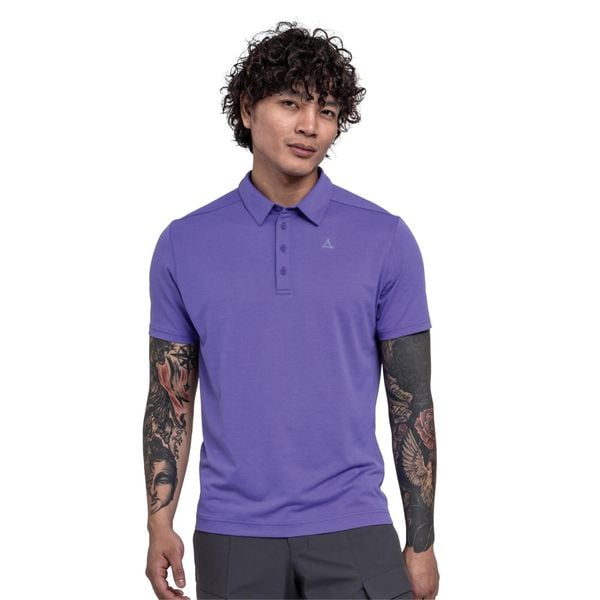 Koszulka polo męska Schöffel Circ Tauron. Fioletowe koszulki polo Schöffel, m, bez wzorów, bez kołnierzyka, bez ramiączek. Za 269.99 zł.