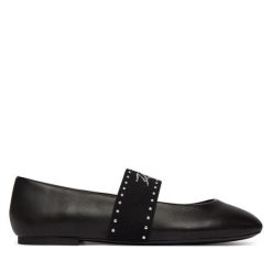Baleriny KARL LAGERFELD. Czarne torby na ramię KARL LAGERFELD, bez wzorów, bez dodatków. Za 436.99 zł.