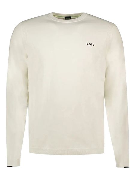 Hugo Boss Fashion Sweter w kolorze kremowym rozmiar: XXL. Brązowe swetry nierozpinane Hugo Boss Fashion, xxl, bez wzorów, z bawełny, bez kołnierzyka, bez ramiączek. Za 339.45 zł.