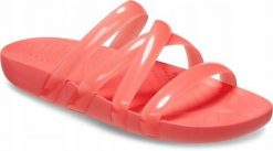 Klapki Dla Dorosłych Crocs Crocs Splash Glossy Strappy. Czerwone klapki Crocs, z materiału. Za 119.99 zł.