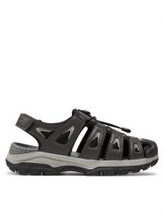 Skechers Sandały Tresmen-Outseen 204111/GRY Szary. Szare sandały Skechers, ze skóry, bez zapięcia. Za 319.99 zł.