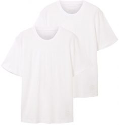 Męska Koszulka Tom Tailor Doublepack Crewneck Tee White 1037741 20000. Białe t-shirty Tom Tailor, m, bez wzorów, bez kołnierzyka, bez ramiączek. Za 89.99 zł.