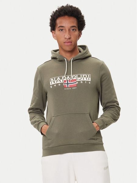 Napapijri Bluza B-Aylmer NP0A4I1D Khaki Regular Fit. Brązowe bluzy Napapijri, m, bez wzorów, z bawełny, bez kaptura. Za 245.99 zł.