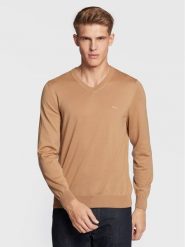 Boss Sweter Baram-L 50476363 Brązowy Regular Fit. Brązowe swetry rozpinane Boss, l, bez wzorów, z wełny, bez kołnierzyka, bez ramiączek. Za 599.99 zł.