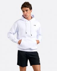 Bluza z kapturem męska Padel/Tenis. Białe bluzy z kapturem NORDICDOTS, m, bez wzorów, z bawełny, z kapturem. Za 360.00 zł.
