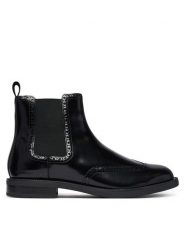 Tommy Hilfiger Sztyblety Lth Abrasivato Brogue Chelsea FM0FM06079 Czarny. Czarne sztyblety Tommy Hilfiger, bez wzorów, ze skóry, bez obcasa, bez zapięcia. Za 749.99 zł.