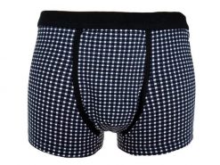 Czarne Męskie Bokserki, Bawełna z Elastanem, Obcisłe w Kratę. Czarne bokserki Pako Jeans, l, bez wzorów, z bawełny. Za 33.00 zł.