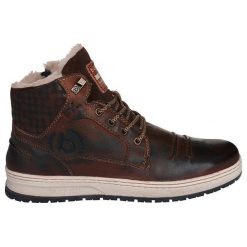 Bugatti Męskie Tenisówki Ze Skórzaną Kostką 321334573200-6100 Dark Brown (Rozmiar 45). Trampki marki Bugatti. W wyprzedaży za 294.00 zł.