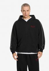 Bluza sportowa męska Prosto Team z kapturem. Czarne bluzy z kapturem Prosto., m, z aplikacjami, z bawełny, z kapturem. Za 218.99 zł.