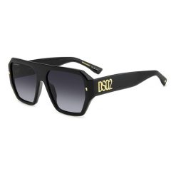 Okulary przeciwsłoneczne DSQUARED2 D2 0128/S 807 dla mężczyzn, rozmiar 58 mm. Czarne okulary przeciwsłoneczne Dsquared. Za 981.30 zł.