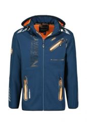 Kurtka męska softshell Geographical Norway ROYAUTE Navy/Orange. Niebieskie kurtki Geographical Norway, m, bez wzorów, z elastanu. Za 219.00 zł.