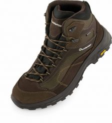 Buty męskie trekkingowe wodoodporne Garsport AVERAU MID WP. Brązowe trekkingi 318, bez wzorów, z gumy, bez zapięcia. Za 414.99 zł.