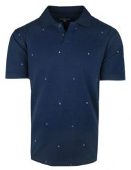 Koszulka Polo, Męska - Pako Jeans - Granatowa w Małe Żaglówki. Niebieskie koszulki polo Pako Jeans, m, bez wzorów, z bawełny, bez kołnierzyka, bez ramiączek. Za 115.00 zł.