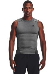 Under Armour Top funkcyjny w kolorze szarym rozmiar: XL. Czarne t-shirty sportowe Under Armour, bez wzorów, z materiału, bez ramiączek, outdoorowe. Za 88.43 zł.