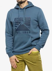 Bluza z kapturem męska Edelrid Me Spotter Hoody IV. Niebieskie bluzy z kapturem EDELRID, l, bez wzorów, z bawełny, z kapturem. Za 290.39 zł.