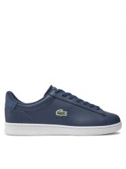 Lacoste Sneakersy 748SMA0011 Granatowy. Niebieskie buty sportowe casual LACOSTE, bez wzorów, ze skóry, bez zapięcia. Za 379.99 zł.