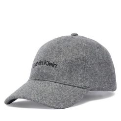 Czapka z daszkiem Calvin Klein. Szare czapki z daszkiem CALVIN KLEIN, bez wzorów. Za 209.99 zł.