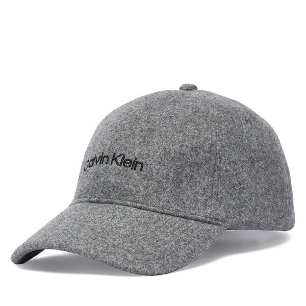 Czapka z daszkiem Calvin Klein. Szare czapki z daszkiem CALVIN KLEIN, bez wzorów. Za 209.99 zł.