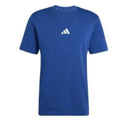 Koszulka męska adidas Essentials 3-Stripes Single Jersey. Niebieskie t-shirty sportowe Adidas, bez wzorów, z bawełny, bez ramiączek. Za 105.99 zł.