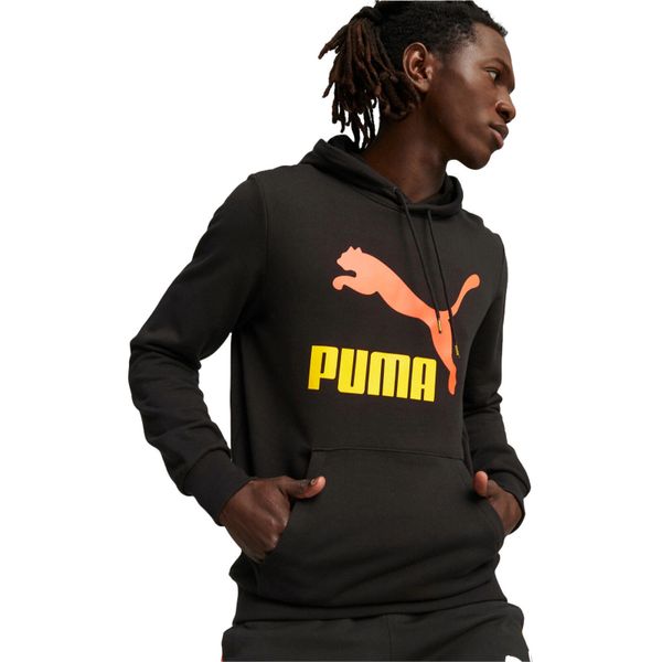 Bluza z kapturem męskie Puma Classics Logo Hoodie S Tr. Czarne bluzy z kapturem Puma, m, bez wzorów, z bawełny, z kapturem. Za 290.00 zł.