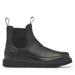 Sztyblety Sorel. Czarne botki sznurowane Sorel, bez wzorów, bez obcasa, bez zapięcia. Za 799.99 zł.