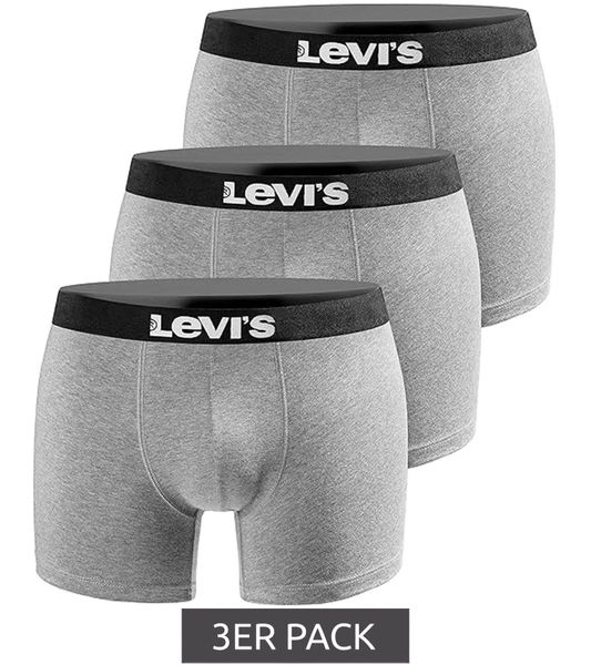 Bokserki majtki męskie Levi's Boxers 3-Pack. Szare bokserki Levi's®, m, bez wzorów, z bawełny. Za 99.00 zł.