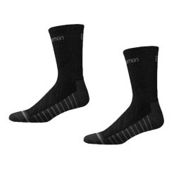 Skarpety Ratunkowe Unisex Dla Dorosłych (zestaw 2 Sztuk). Czarne skarpety Salomon, bez wzorów, z bawełny. Za 64.99 zł.