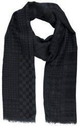 Lekki Szalik Wiosenno-Jesienny - Teer - Czarno-Grafitowy. Czarne szaliki Teer, bez wzorów, z materiału. Za 45.00 zł.