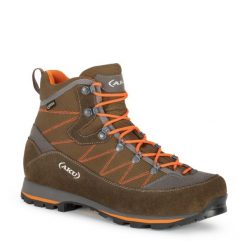 Buty trekkingowe GTX męskie Aku Tana. Brązowe buty trekkingowe Aku, bez wzorów, bez zapięcia, trekkingowe. Za 499.00 zł.
