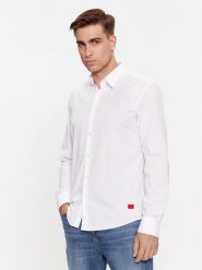 Hugo Koszula Ermo 50500216 Biały Slim Fit. Białe koszule Hugo, m, bez wzorów, z bawełny, bez kołnierzyka, bez ramiączek. Za 199.99 zł.