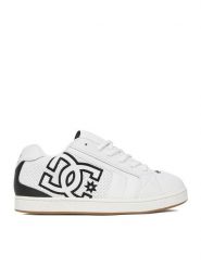 DC Shoes Sneakersy EO-NET DC01774113 Biały. Białe buty sportowe casual DC Shoes, bez wzorów, ze skóry, bez zapięcia. Za 299.99 zł.