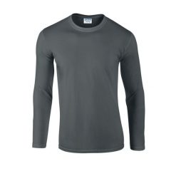 Koszulka Z Długim Rękawem Dla Dorosłych Unisex Soft Touch. Brązowe bluzki z długim rękawem GILDAN, s, bez wzorów, bez kołnierzyka, bez ramiączek. Za 49.99 zł.