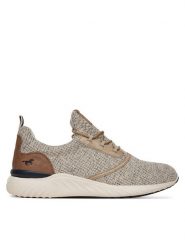 Mustang Sneakersy 4132-311 Beżowy. Brązowe buty sportowe casual Mustang, bez wzorów, z materiału, bez zapięcia. Za 319.99 zł.