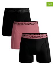 Muchachomalo Bokserki (3 pary) w kolorze czarno-różowym rozmiar: XL. Czarne bokserki MUCHACHOMALO, xl, bez wzorów. Za 109.95 zł.
